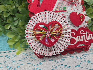 Candy Cane Rosette Duo