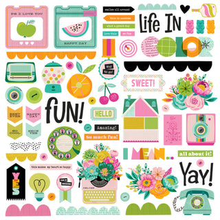 Color Me Happy Chipboard Pieces