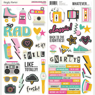 Totally 80's Cardstock Stickers Icons