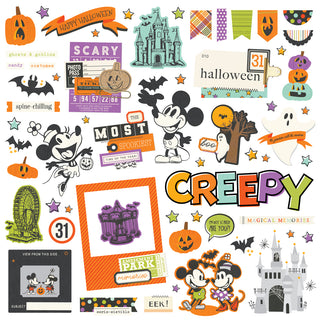 Say Cheese Classic Mouse Halloween Chipboard Pieces