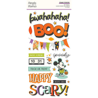 Say Cheese Classic Mouse Halloween Foam Stickers