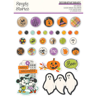 Say Cheese Classic Mouse Halloween Decorative Brads