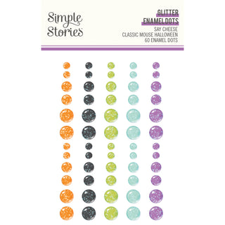 Say Cheese Classic Mouse Halloween Glitter Enamel Dots