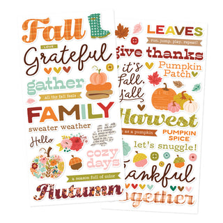 Pumpkins & Plaid - Foam Stickers
