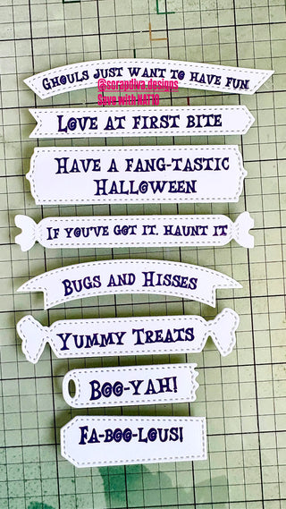 Halloween Sentiments  & Die Set