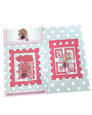 Postage Stamp Card Base