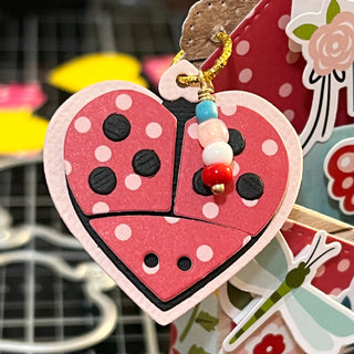 Ladybug heart tag