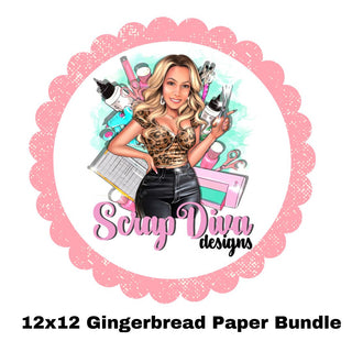 Gingerbread Christmas 12x12 Paper Bundle
