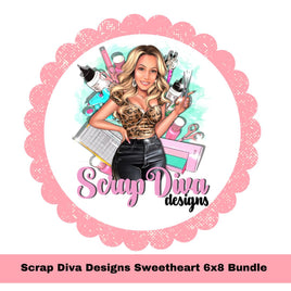 Scrap Diva Designs Sweetheart 6x8 Paper Bundle