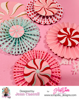 Candy Cane Rosette Duo