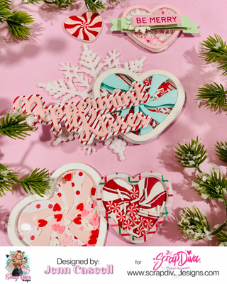 Peppermint Heart Candy Shaker