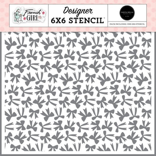 French Girl: Better With A Bow Stencil