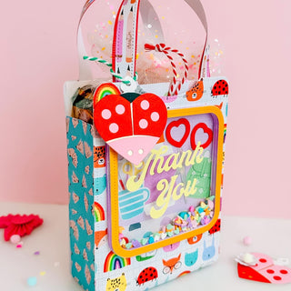 Ladybug heart tag