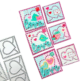 Heart Postage Stamps Die Set