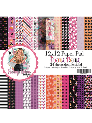 Scrap Diva Designs Exclusive: Hocus Pocus 12x12  Paper Pad