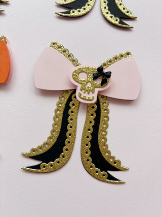 Halloween Scalloped Bow Large