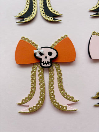 Halloween Scalloped Bow Large