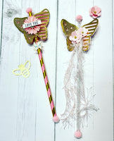 American Flag Butterfly Straw Topper