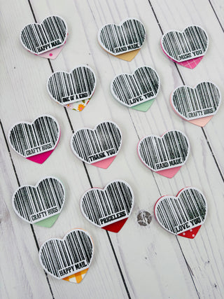 Heart Barcode Stamp
