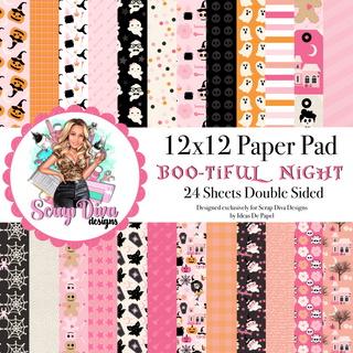 Scrap Diva Designs Exclusive Paper Collection Boo-tiful Night 12x12