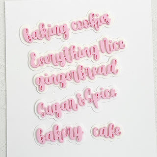 Gingerbread Script Words