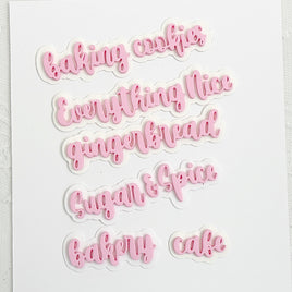 Gingerbread Script Words