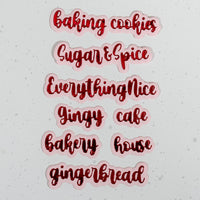 Gingerbread Script Words