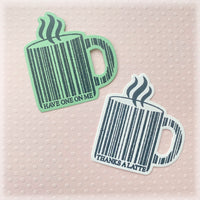 Coffee Mug Barcode Stamp & Die