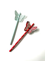 American Flag Butterfly Straw Topper