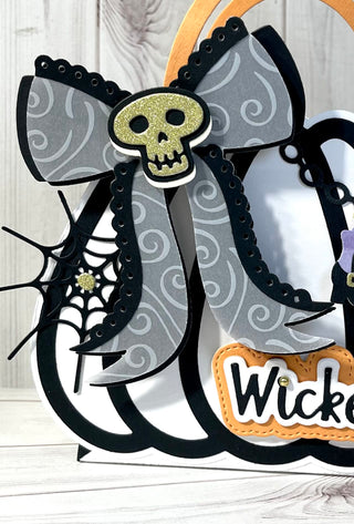 Halloween Scalloped Bow Large