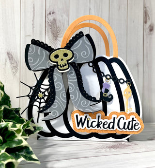 Halloween Scalloped Bow Large