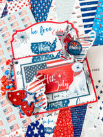 American Flag Butterfly Straw Topper