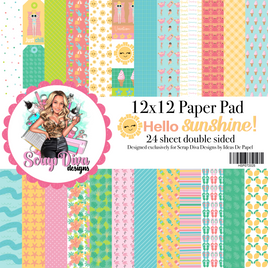 6x8 Hello Sunshine  Scrap Diva Exclusive Paper Collection