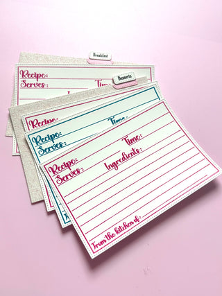 Recipe Card Stamp & Die Set