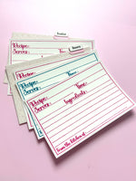 Recipe Card Stamp & Die Set
