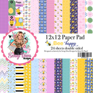 Bee Happy Paper Pad 12x12