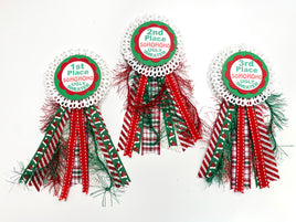 Candy Cane Rosette Duo