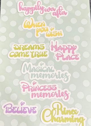 Magic Kingdom Words Die Set