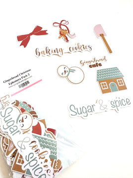 Gingerbread Christmas Ephemera Pack 1