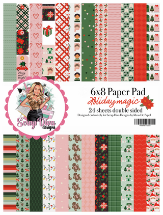 Scrap Diva Designs Exclusive Paper Holiday Magic 6x8