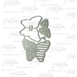 American Flag Butterfly Straw Topper