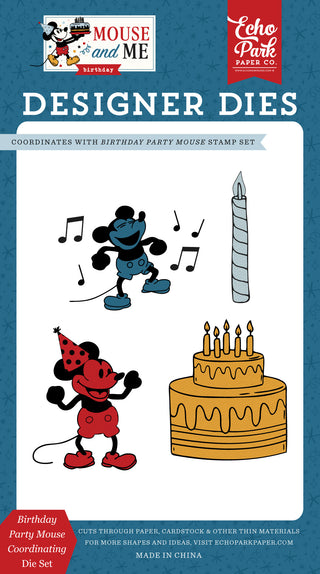 Mouse And Me Birthday: Birthday Party Mouse Coordinating Small Die Set - COMING SOON!