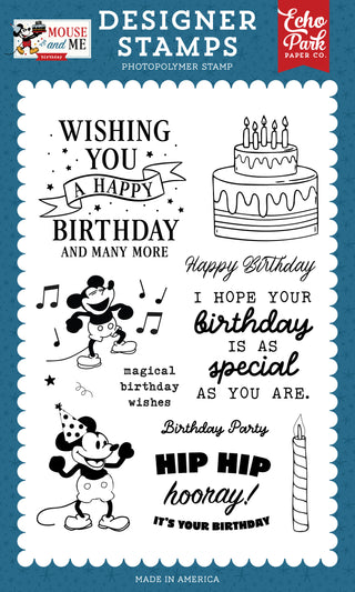 Mouse And Me Birthday: Birthday Party Mouse Stamp Set