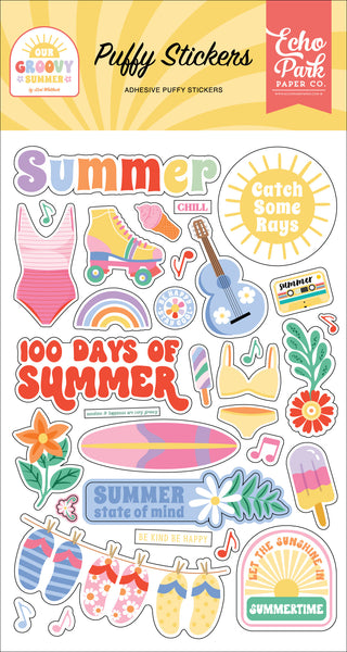 Our Groovy Summer Puffy Stickers