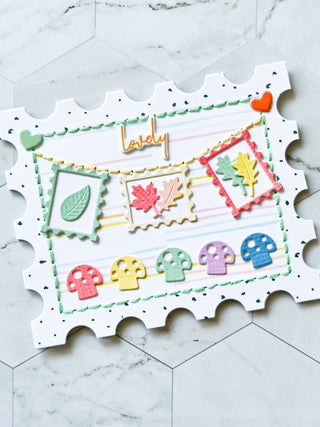 Postage Stamp Card Base