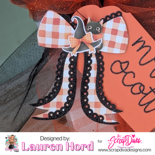 Halloween Scalloped Bow Large