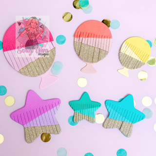 Fringed Birthday Balloons