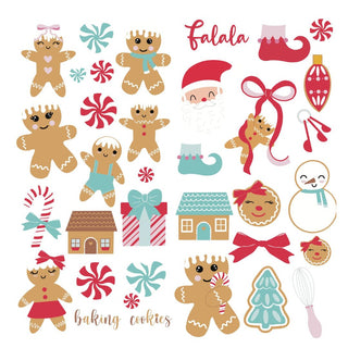 Gingerbread Christmas Chipboard Stickers
