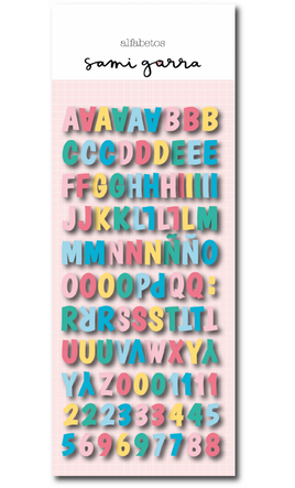 "Confeti" Puffy  Alphabet Sticker 103 pcs