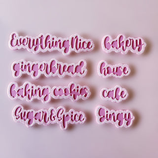 Gingerbread Script Words